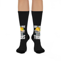 Will Give Physical Therapy For Tacos Funny Therapist Gift Crew Socks | Artistshot