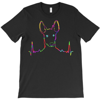 Podenco Dog T  Shirt Colorful Podenco Dog Heartbeat T  Shirt T-shirt Designed By Precious Boyle