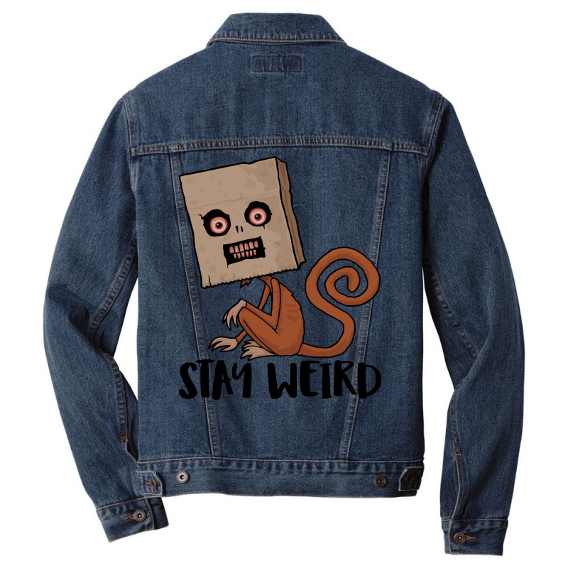 Stay Weird Sack Monkey Men Denim Jacket | Artistshot