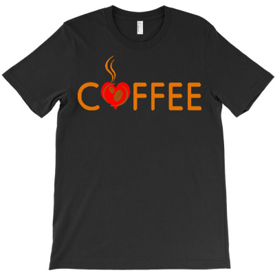 Coffee T  Shirt I Love Coffee Red Heart T  Shirt T-shirt Designed By Laron Wyman