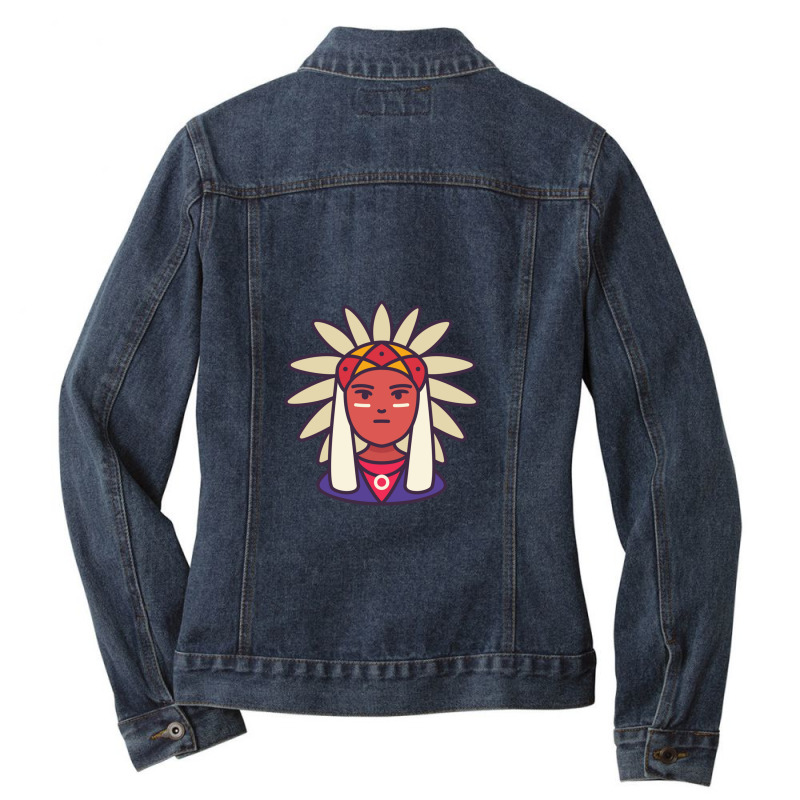 Native American Women Ladies Denim Jacket by WilmaMorgan | Artistshot