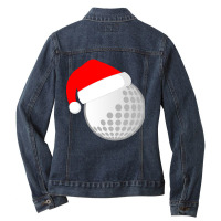 Christmas Golf Ball Ladies Denim Jacket | Artistshot