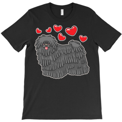 Puli Dog T  Shirt Puli Dog With Hearts T  Shirt T-shirt Designed By Precious Boyle