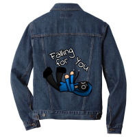 Falling For You Boy With Uke With Hypnic Jerk Men Denim Jacket | Artistshot