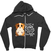 Just A Girl Who Loves Her Cute Fluffy Guinea Pig Pet Zipper Hoodie | Artistshot