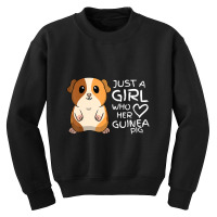 Just A Girl Who Loves Her Cute Fluffy Guinea Pig Pet Youth Sweatshirt | Artistshot