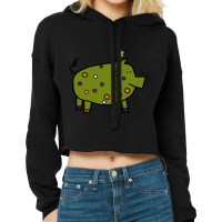 Funny Christmas Tree Pig Cropped Hoodie | Artistshot