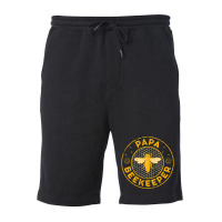 Mens Papa Beekeeper, Bee Whisperer Distressed Retro Style Fleece Short | Artistshot