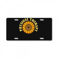 Yellow Flower Sunflower Hippie Pt Therapist Physical Therapy License Plate | Artistshot