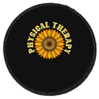 Yellow Flower Sunflower Hippie Pt Therapist Physical Therapy Round Patch | Artistshot