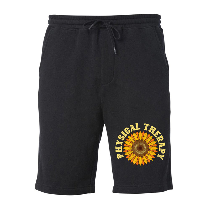 Yellow Flower Sunflower Hippie Pt Therapist Physical Therapy Fleece Short | Artistshot