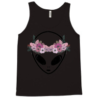 Area51 Flower Crown Alien Head Easy Martian Halloween Gift Tank Top | Artistshot