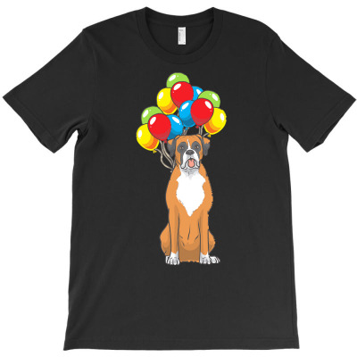 Dog Training T  Shirt Boxer Dog With Ballons T  Shirt T-shirt Designed By Beierfrancisco