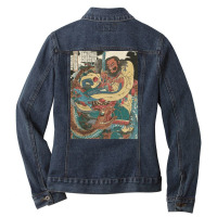 Water Margin, Gongsun Sheng, Kuniyoshi Utagawa, Water, Margin, Water M Ladies Denim Jacket | Artistshot