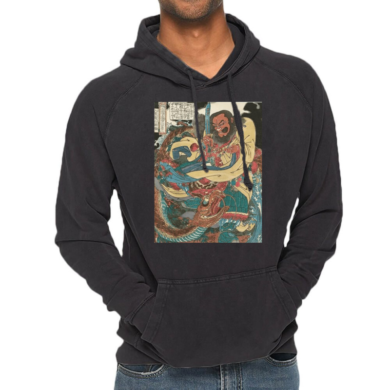 Water Margin, Gongsun Sheng, Kuniyoshi Utagawa, Water, Margin, Water M Vintage Hoodie by SHOPOD445 | Artistshot