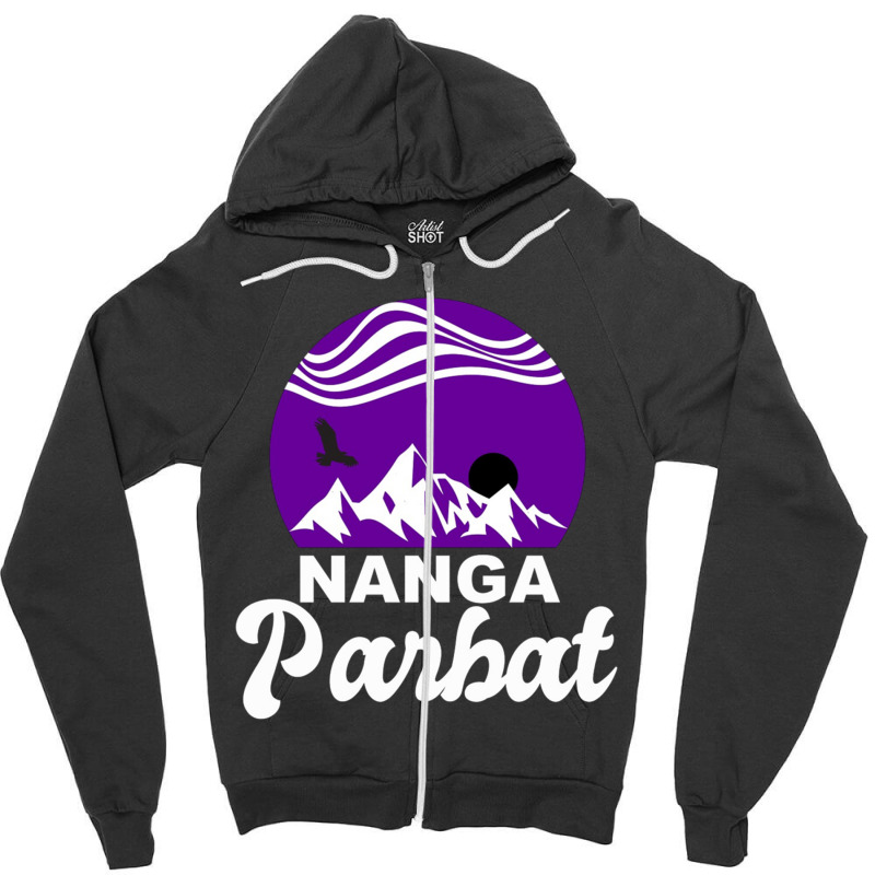 Nanga Parbat Zipper Hoodie by cm-arts | Artistshot