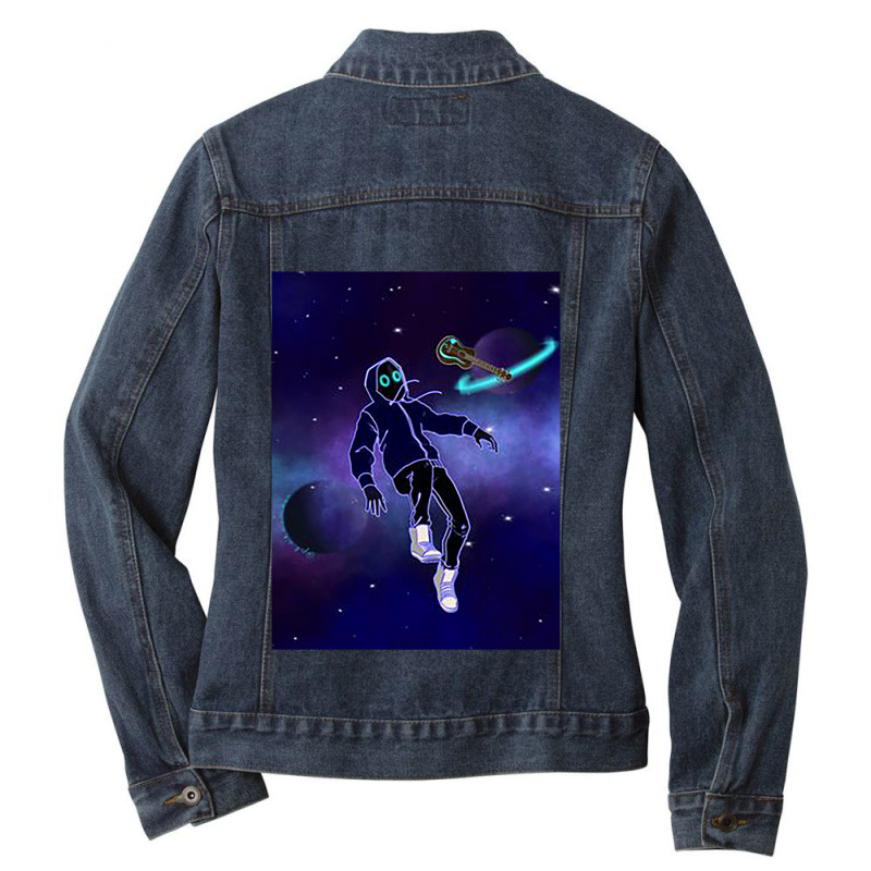 Uke Animation Ladies Denim Jacket by cm-arts | Artistshot