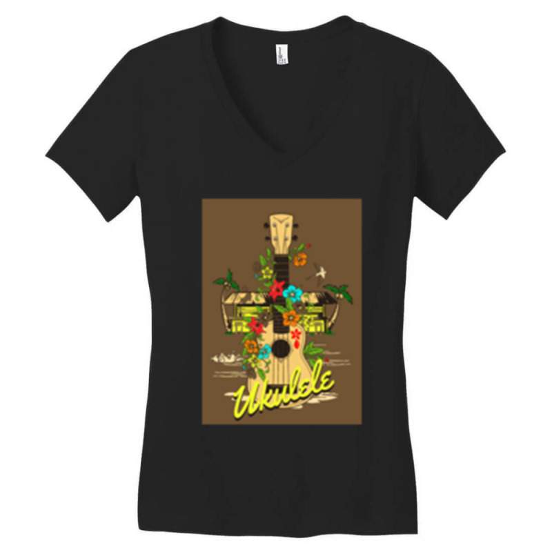 Ukulele  Active Women's V-Neck T-Shirt by cm-arts | Artistshot