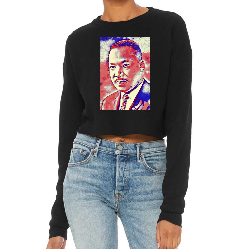 Portrait Of Martin Luther King Jr. Cropped Sweater by JolenePender | Artistshot