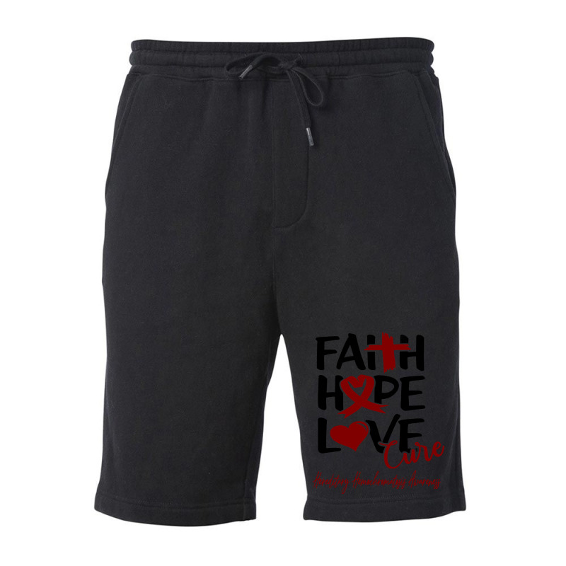 Faith Hope Love Cure Hereditary Hemochromatosis Awareness Fleece Short by JACOBMCCOLLUM | Artistshot