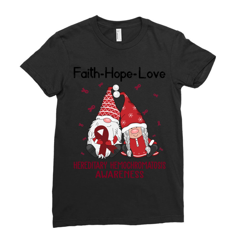 Faith Hope Love Hereditary Hemochromatosis Awareness Ladies Fitted T-Shirt by JACOBMCCOLLUM | Artistshot