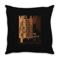 Melanin Drippin We Got It Loc'd Black Afro Natural Hair Throw Pillow | Artistshot