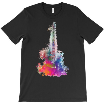 Guitar T  Shirt Guitar Music Art #guitar #music T  Shirt T-shirt Designed By Dominic Rempel