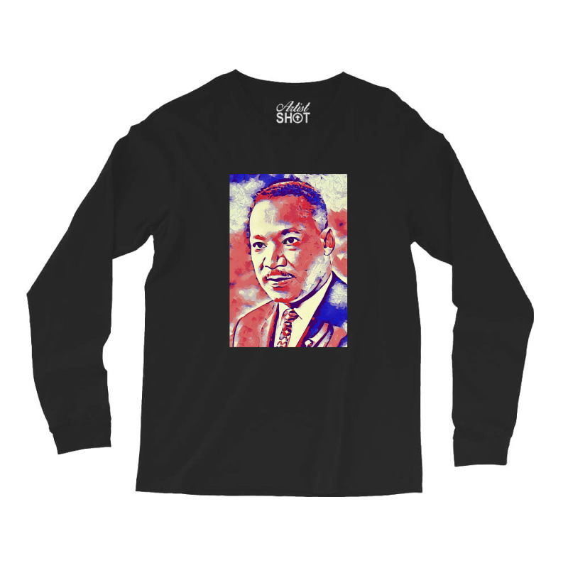 Portrait Of Martin Luther King Jr. Long Sleeve Shirts by WilmaMorgan | Artistshot