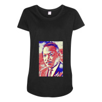 Portrait Of Martin Luther King Jr. Maternity Scoop Neck T-shirt | Artistshot