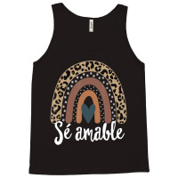 S?? Amable Spanish Bilingual Teacher Be Kind Boho Rainbow Tank Top | Artistshot