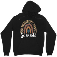 S?? Amable Spanish Bilingual Teacher Be Kind Boho Rainbow Unisex Hoodie | Artistshot