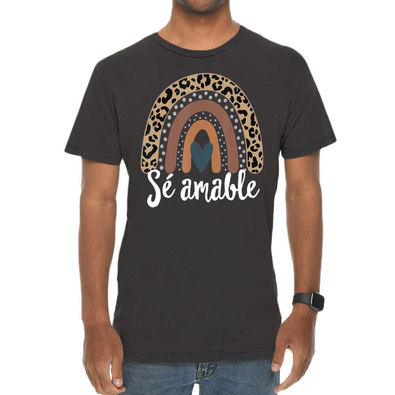 S?? Amable Spanish Bilingual Teacher Be Kind Boho Rainbow Vintage T-Shirt by cm-arts | Artistshot