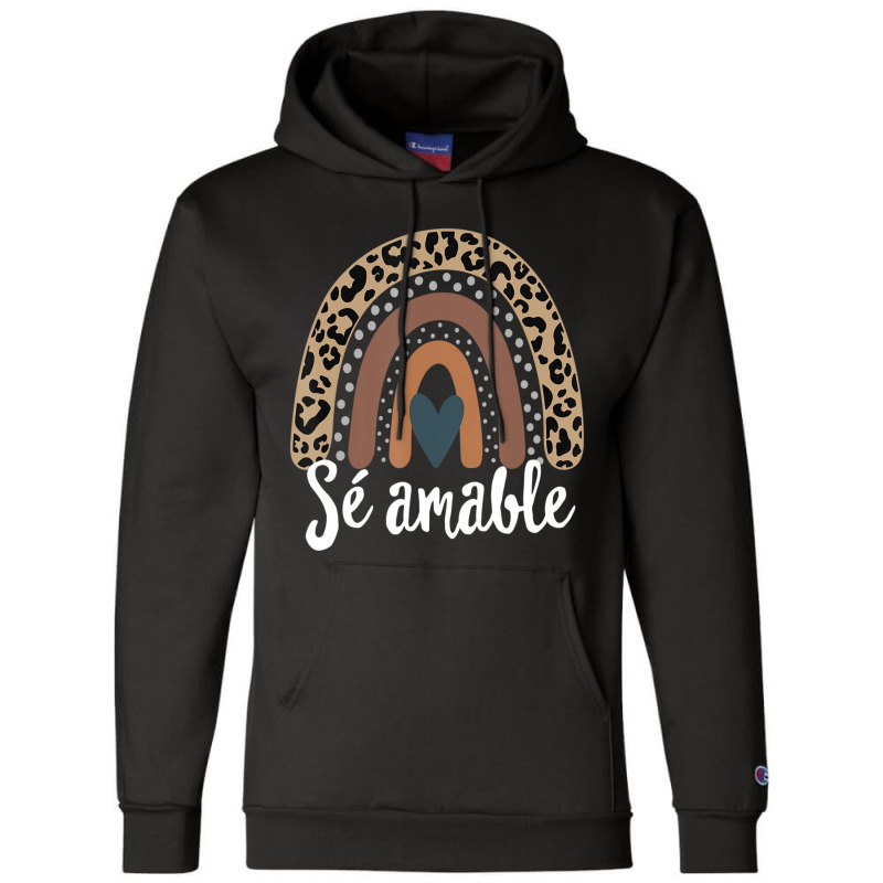 S?? Amable Spanish Bilingual Teacher Be Kind Boho Rainbow Champion Hoodie by cm-arts | Artistshot