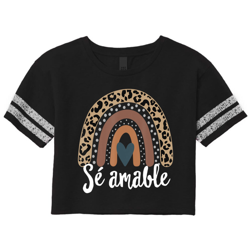 S?? Amable Spanish Bilingual Teacher Be Kind Boho Rainbow Scorecard Crop Tee by cm-arts | Artistshot