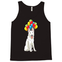 White Shepherd T  Shirt White Swiss Shepherd With Ballons Gift T  Shir Tank Top | Artistshot