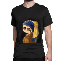 Sloth With A Pearl Earing For Friend Classic T-shirt | Artistshot