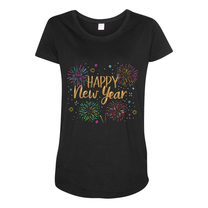 New Years Eve Party Supplies Nye 2021 Happy New Year Maternity Scoop Neck T-shirt | Artistshot