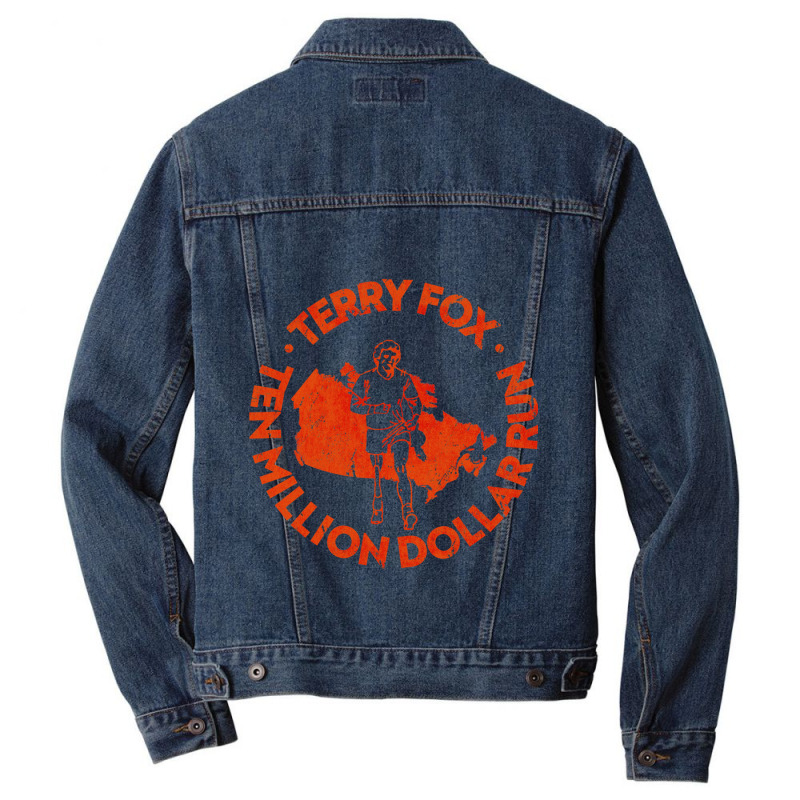 Terry Fox - Ten Million Dollar Run Men Denim Jacket by cm-arts | Artistshot