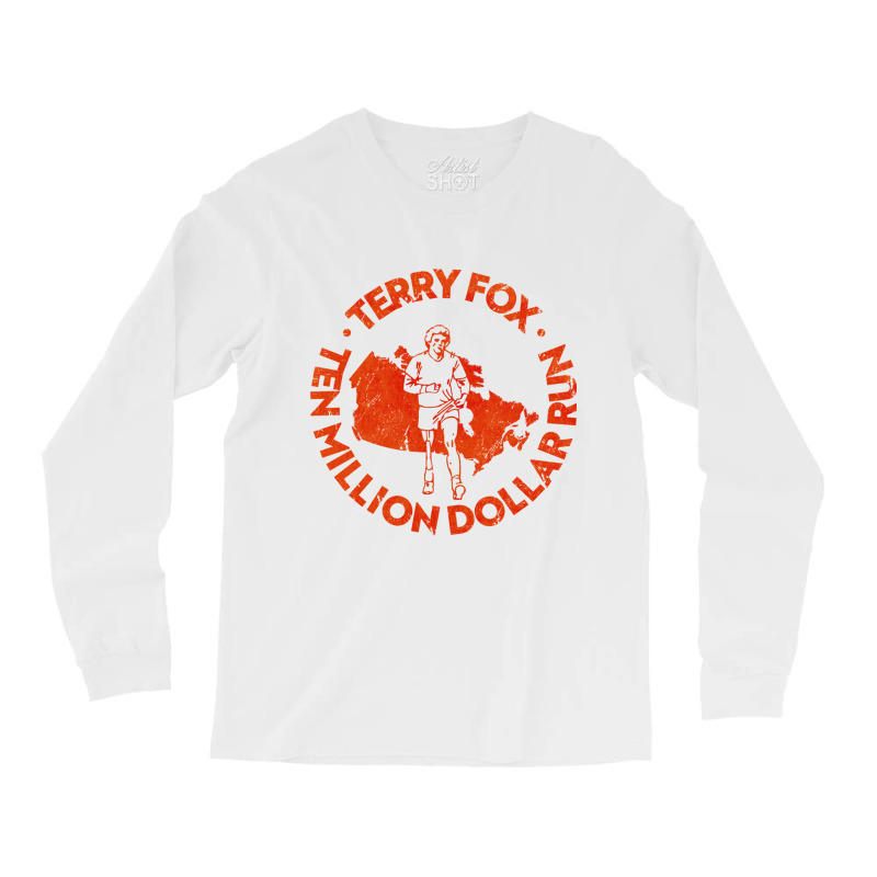 Terry Fox - Ten Million Dollar Run Long Sleeve Shirts by cm-arts | Artistshot