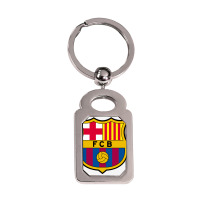 Fc #barcelona Silver Rectangle Keychain | Artistshot