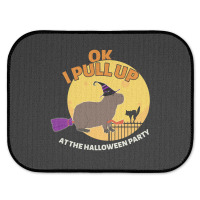 Ok I Pull Up At The Halloween Party Halloween Capybara Rear Car Mat | Artistshot