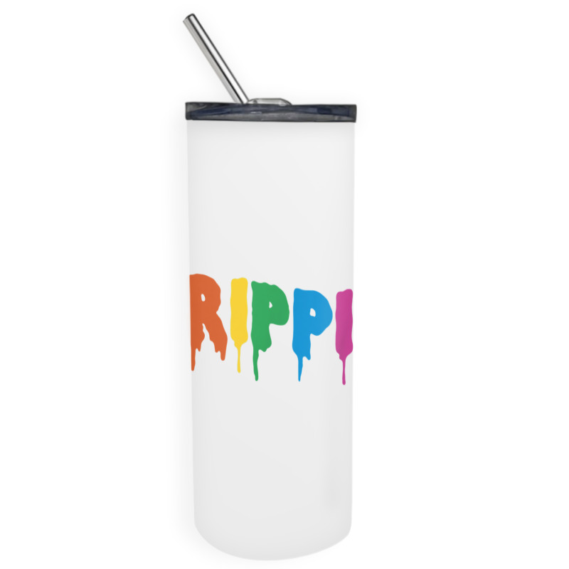 Drippin Colorful Rainbow Hip Hop Lovers Dripping Sauce T Shirt Skinny Tumbler | Artistshot