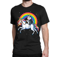 Siberian Husky Unicorn Girls Space Galaxy Rainbow Classic T-shirt | Artistshot