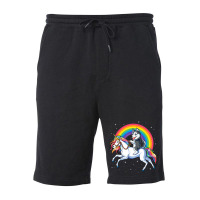 Siberian Husky Unicorn Girls Space Galaxy Rainbow Fleece Short | Artistshot