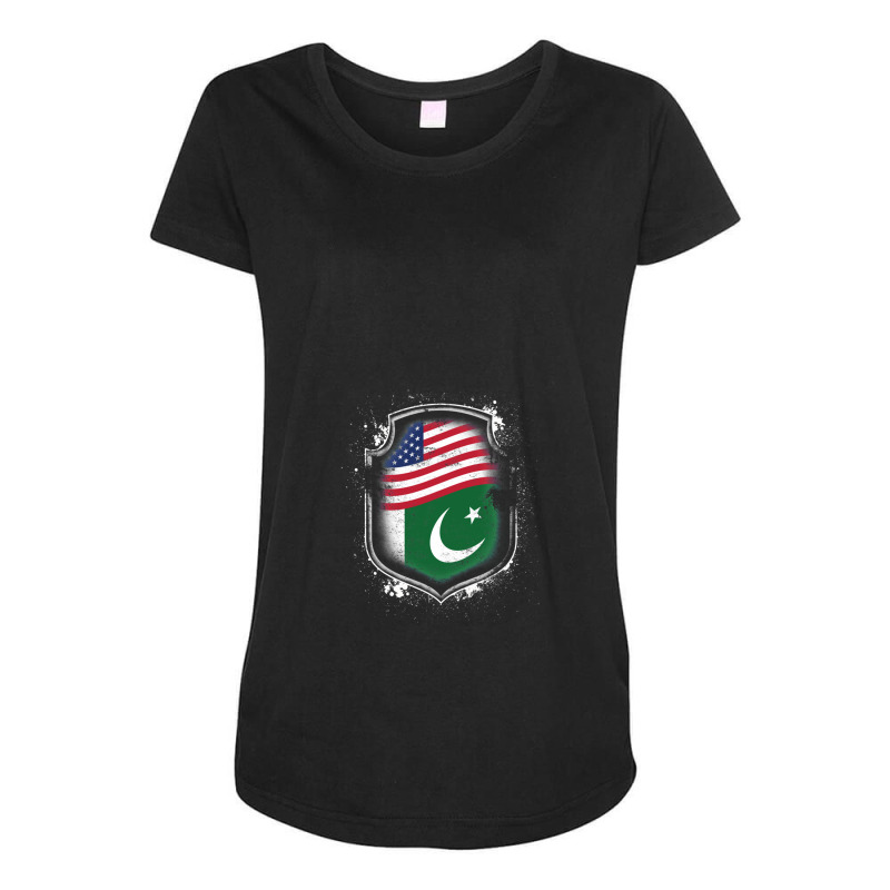 Pakistani American Flag Maternity Scoop Neck T-shirt by RichardLopez | Artistshot