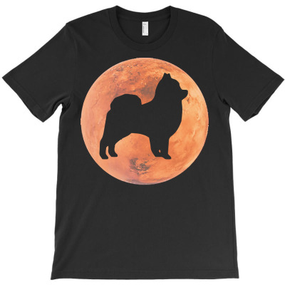 Pomeranian T  Shirtpomeranian Dog Silhouette In Mars Pomeranian Lover T-shirt Designed By Dominic Rempel