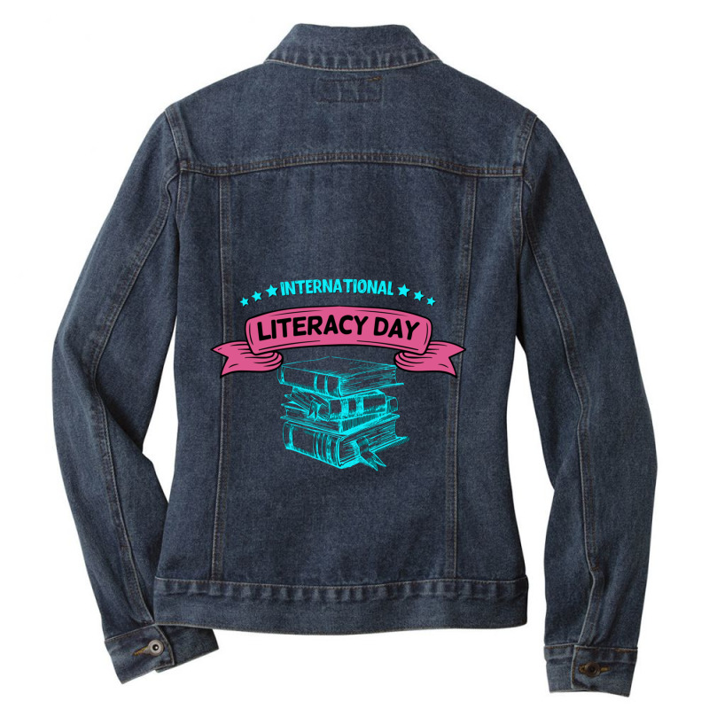 International Literacy Day Ladies Denim Jacket by cm-arts | Artistshot