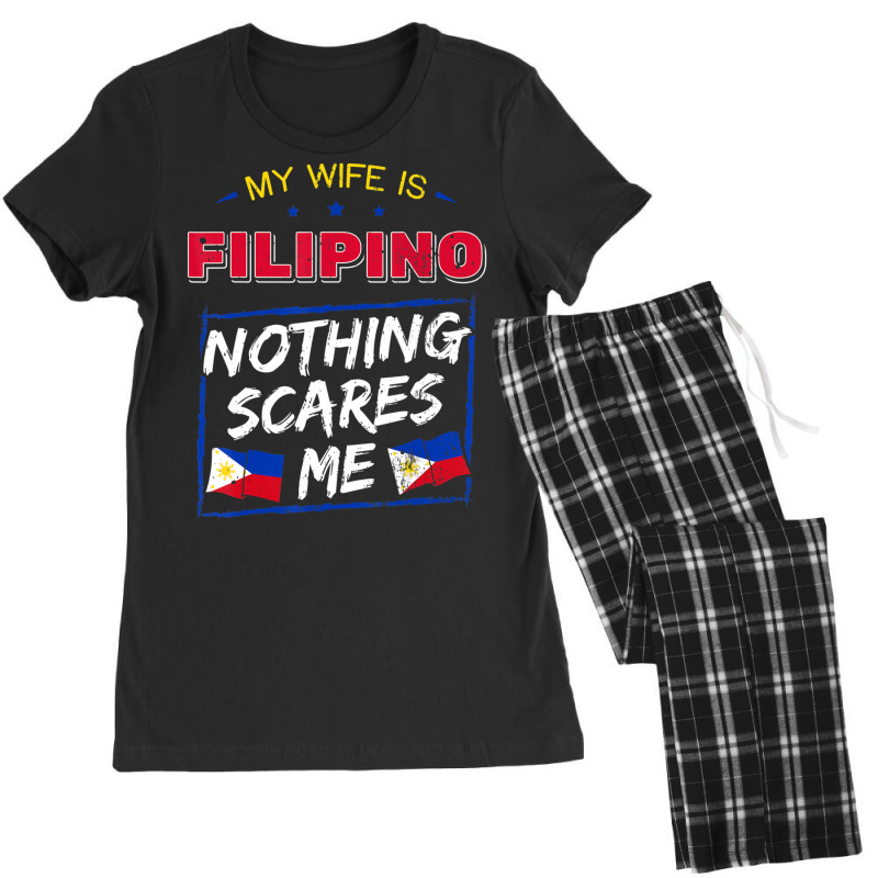 My Wife Is Filipino Republic Of The Philippines Roots Flag Women's Pajamas Set by cm-arts | Artistshot