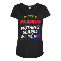 My Wife Is Filipino Republic Of The Philippines Roots Flag Maternity Scoop Neck T-shirt | Artistshot