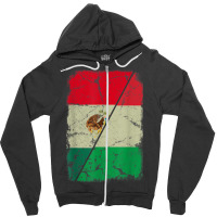 Italian And Mexican Flag Together Mixed Family Roots Zipper Hoodie | Artistshot